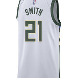 Nike 2022 Association Edition Tyler Smith Milwaukee Bucks Swingman Jersey-back