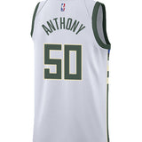 Nike 2022 Association Edition Cole Anthony Milwaukee Bucks Swingman Jersey-back