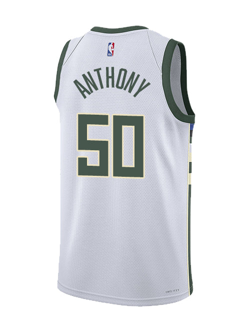 Nike 2022 Association Edition Cole Anthony Milwaukee Bucks Swingman Jersey-back