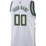 Nike 2022 Association Edition Custom Milwaukee Bucks Swingman Jersey-back