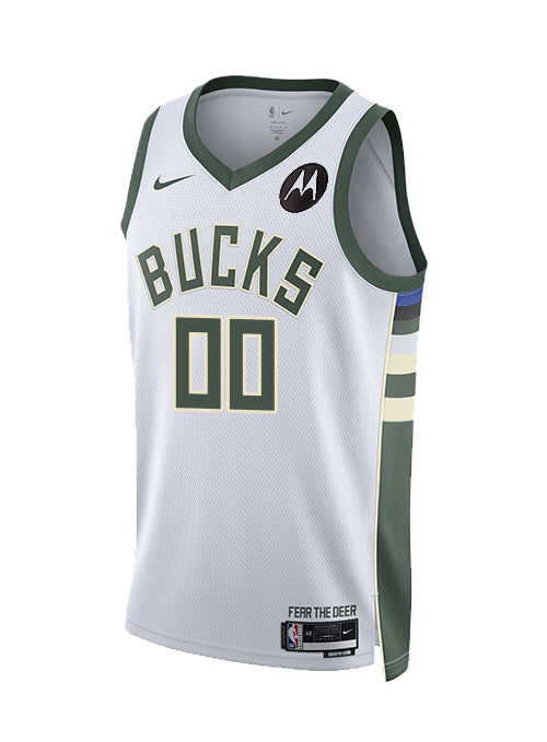 Nike 2022 Association Edition Custom Milwaukee Bucks Swingman Jersey-front