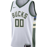 Nike 2022 Association Edition Custom Milwaukee Bucks Swingman Jersey-front