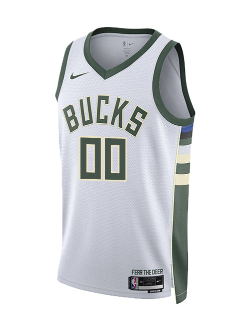 Nike 2022 Association Edition Custom Milwaukee Bucks Swingman Jersey-front
