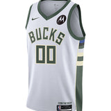 Youth 2022 Nike Association Edition Custom Milwaukee Bucks Swingman Jersey-front
