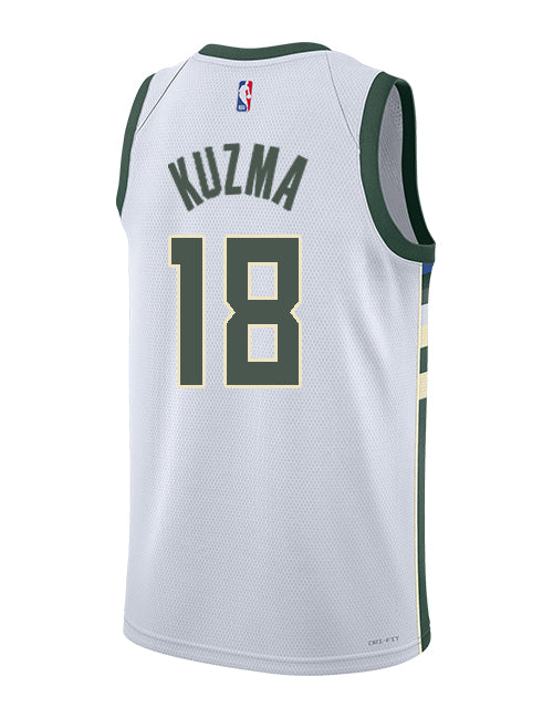 Nike 2022 Association Edition Kyle Kuzma Milwaukee Bucks Swingman Jersey-back