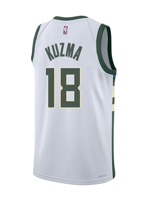 Nike 2022 Association Edition Kyle Kuzma Milwaukee Bucks Swingman Jersey-back