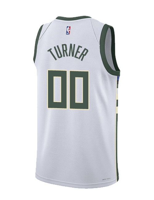 Nike 2022 Association Edition Myles Turner Milwaukee Bucks Swingman Jersey