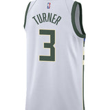 Nike 2022 Association Edition Myles Turner Milwaukee Bucks Swingman Jersey-back
