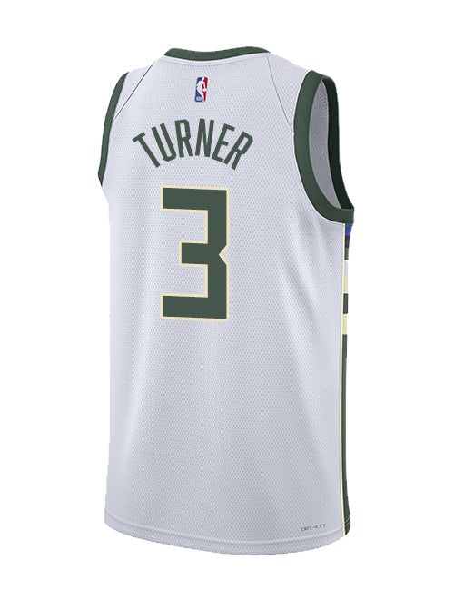 Nike 2022 Association Edition Myles Turner Milwaukee Bucks Swingman Jersey-back