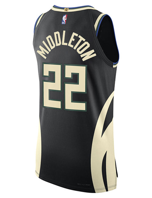 Jordan 2022 Statement Edition Khris Middleton Milwaukee Bucks Authentic Jersey-BACK