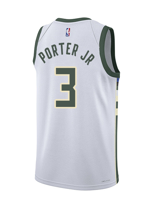 Nike 2022 Association Edition Kevin Porter Jr Milwaukee Bucks Swingman Jersey-back