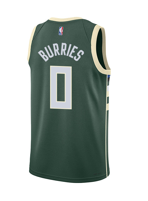 Nike 2022 Icon Edition Brayden Burries Milwaukee Bucks Swingman Jersey-BACK