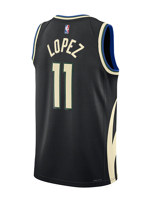 Jordan 2022 Statement Edition Brook Lopez Milwaukee Bucks Swingman Jersey-BACK