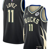 Jordan 2022 Statement Edition Brook Lopez Milwaukee Bucks Swingman Jersey COLLAGE