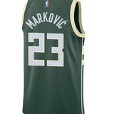 Nike 2022 Icon Edition Bogoljub Marković Milwaukee Bucks Swingman Jersey-BACK