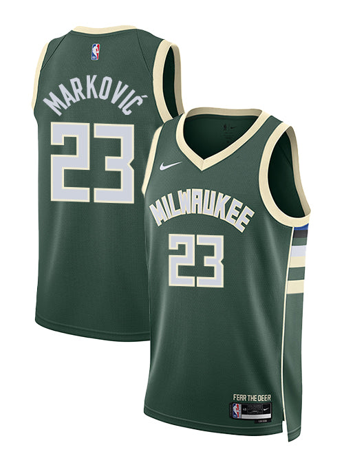 Nike 2022 Icon Edition Bogoljub Marković Milwaukee Bucks Swingman Jersey