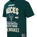 Pro Standard Concert Tour Milwaukee Bucks T-Shirt-angled front 