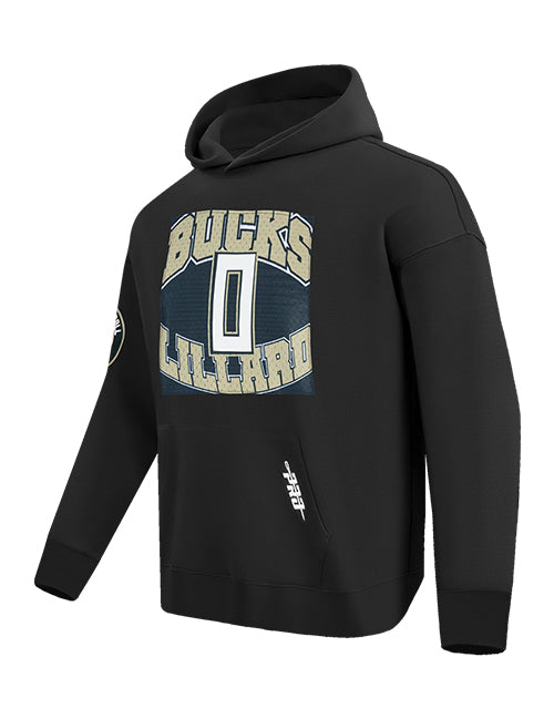 Pro Standard Made To Play Damian Lillard Milwaukee Bucks Hooded Sweatshirt-angled front