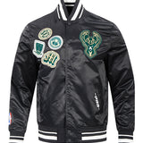 Pro Standard DIY Pick Stitch Milwaukee Bucks Satin Jacket-front