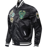 Pro Standard DIY Pick Stitch Milwaukee Bucks Satin Jacket-angled front