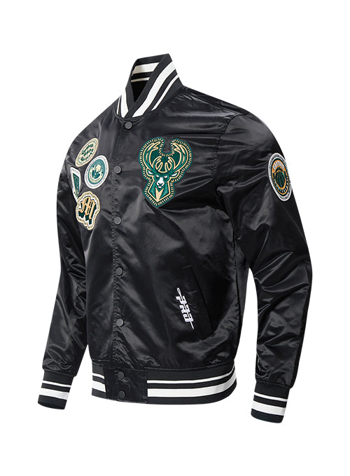 Pro Standard DIY Pick Stitch Milwaukee Bucks Satin Jacket-angled front