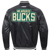 Pro Standard DIY Pick Stitch Milwaukee Bucks Satin Jacket-back