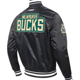 Pro Standard DIY Pick Stitch Milwaukee Bucks Satin Jacket-angled back