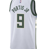 Nike 2022 Association Edition Bobby Portis Milwaukee Bucks Swingman Jersey-BACK