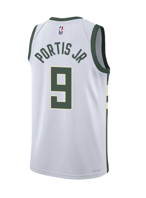 Nike 2022 Association Edition Bobby Portis Milwaukee Bucks Swingman Jersey-BACK