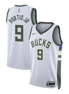 Nike 2022 Association Edition Bobby Portis Milwaukee Bucks Swingman Jersey-COLLAGE