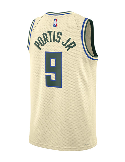 Nike 2025-26 City Edition Bobby Portis Jr Milwaukee Bucks Swingman Jersey-back