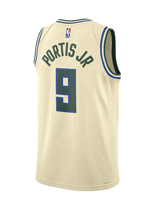 Nike 2025-26 City Edition Bobby Portis Jr Milwaukee Bucks Swingman Jersey-back