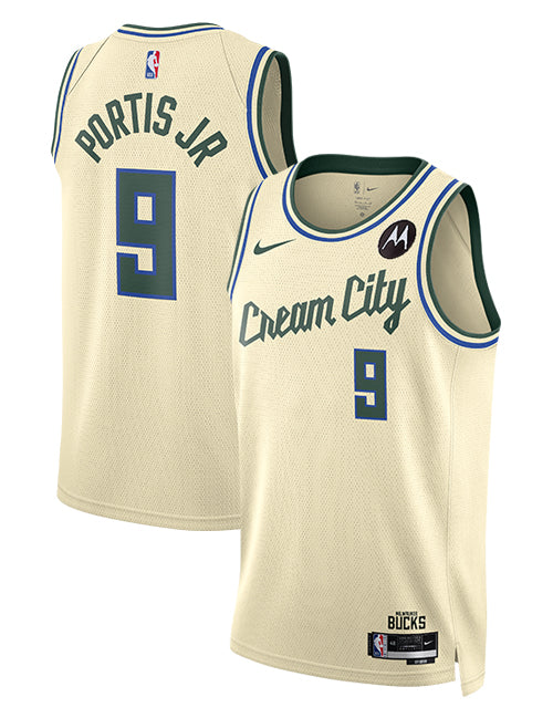 Nike 2025-26 City Edition Bobby Portis Jr Milwaukee Bucks Swingman Jersey