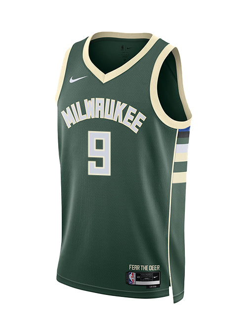 Nike 2022 Icon Edition Bobby Portis Jr Milwaukee Bucks Swingman Jersey-FRONT