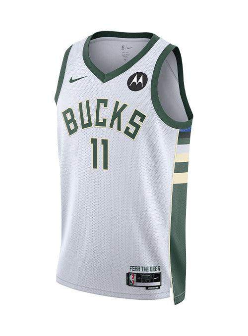 Nike 2022 Association Edition Brook Lopez Milwaukee Bucks Swingman Jersey-front