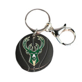 Aminco Milwaukee Bucks Matte Basketball Keychain