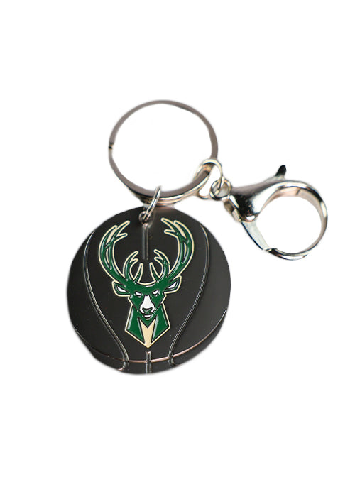 Aminco Milwaukee Bucks Matte Basketball Keychain