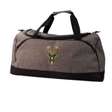 FOCO Heather Bold Milwaukee Bucks Duffel Bag