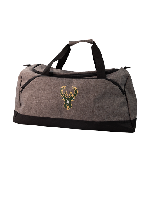 FOCO Heather Bold Milwaukee Bucks Duffel Bag