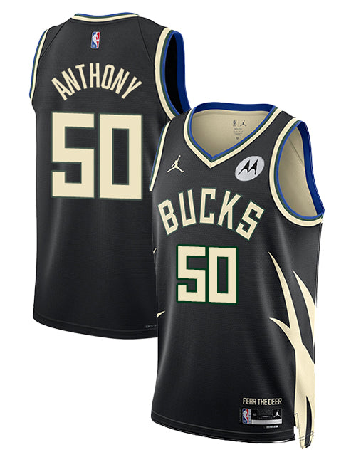 Jordan 2022 Statement Edition Cole Anthony Milwaukee Bucks Swingman Jersey-COLLAGE