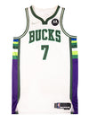 Game-Used Nike 2021-22 City Edition Grayson Allen Milwaukee Bucks Authentic Jersey-front