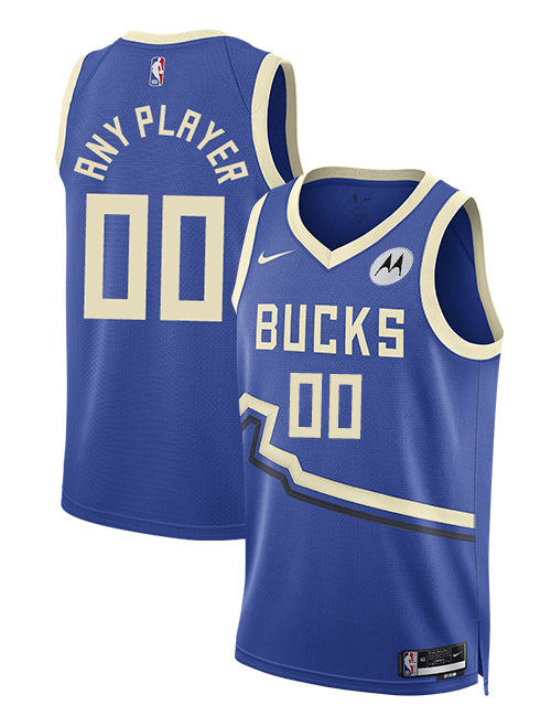 Nike 2024-25 City Edition Custom Milwaukee Bucks Swingman Jersey-collage