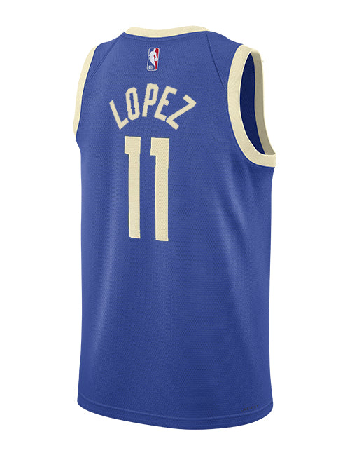 Nike 2024-25 City Edition Brook Lopez Milwaukee Bucks Swingman Jersey-back