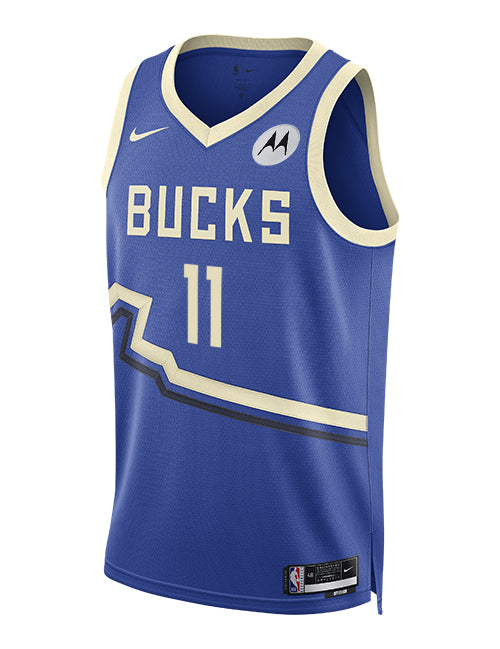 Nike 2024-25 City Edition Brook Lopez Milwaukee Bucks Swingman Jersey-front