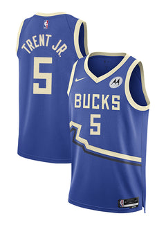 Nike 2024-25 City Edition Gary Trent Jr. Milwaukee Bucks Swingman Jersey-collage