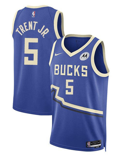 Nike 2024-25 City Edition Gary Trent Jr. Milwaukee Bucks Swingman Jersey-collage