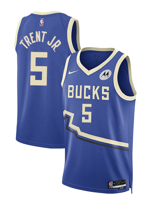 Nike 2024-25 City Edition Gary Trent Jr. Milwaukee Bucks Swingman Jersey-collage