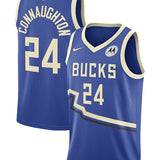 Nike 2024-25 City Edition Pat Connaughton Milwaukee Bucks Swingman Jersey-collage