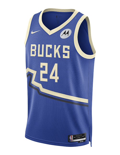 Nike 2024-25 City Edition Pat Connaughton Milwaukee Bucks Swingman Jersey-front