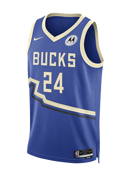 Nike 2024-25 City Edition Pat Connaughton Milwaukee Bucks Swingman Jersey-front